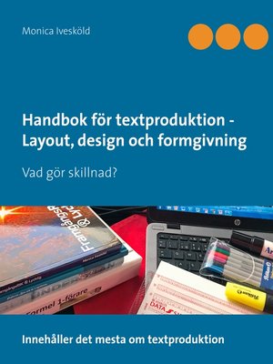 cover image of Handbok för textproduktion--Layout, design och formgivning